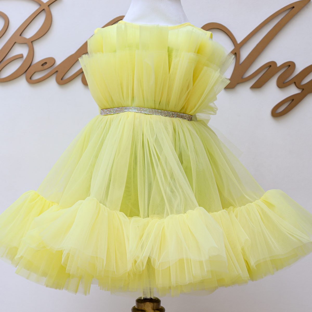 NEW YELLOW SPECIAL PRICE DRESS Մանկական երեկոյան դեղին զգեստ BelleAnge