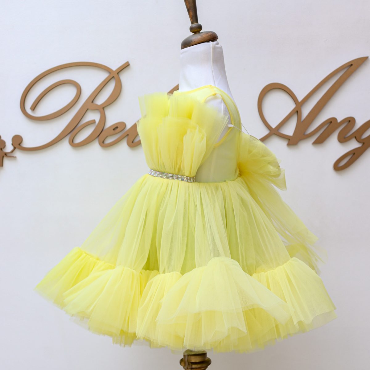 NEW YELLOW SPECIAL PRICE DRESS Մանկական երեկոյան դեղին զգեստ BelleAnge