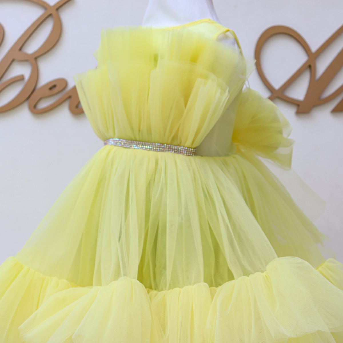 NEW YELLOW SPECIAL PRICE DRESS Մանկական երեկոյան դեղին զգեստ BelleAnge