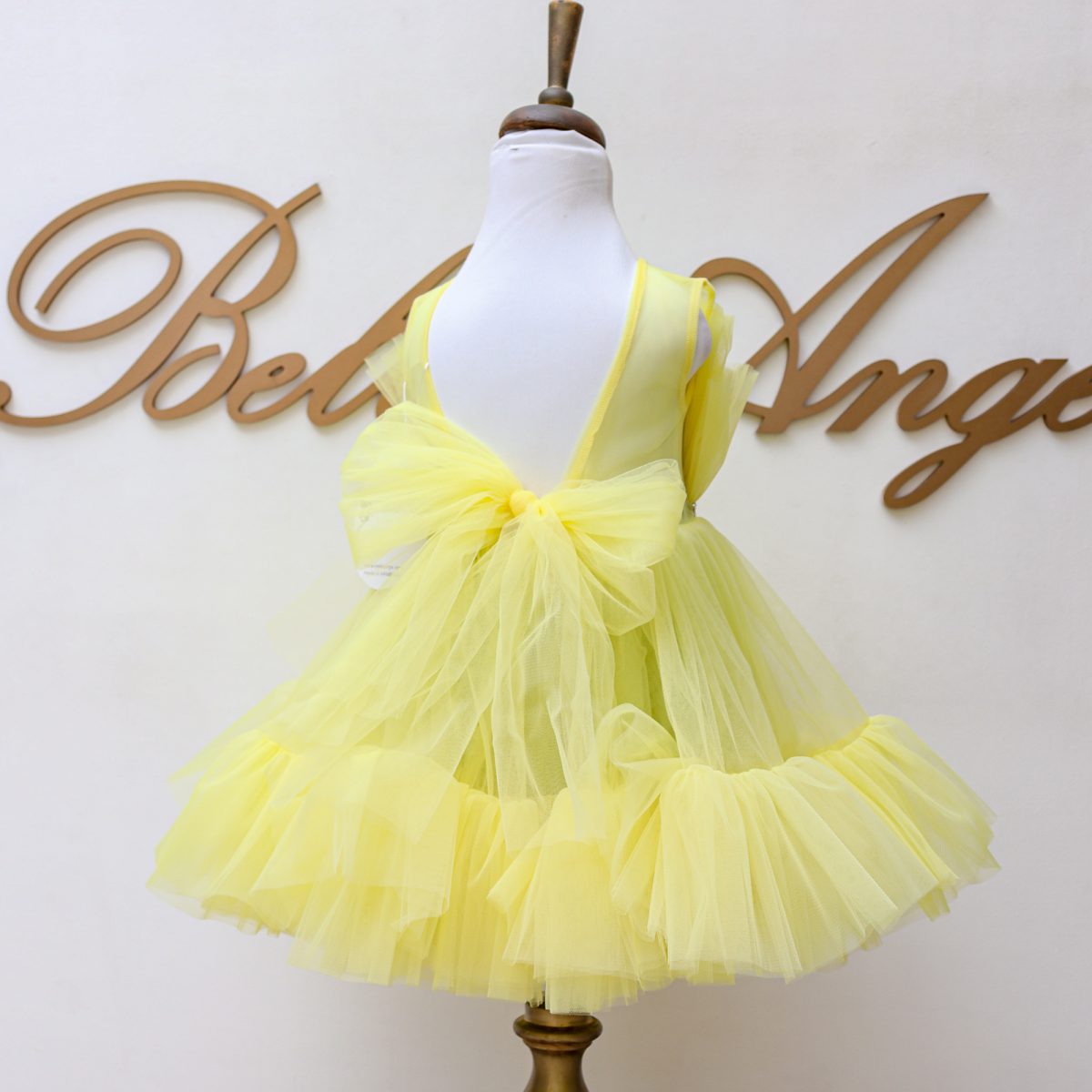 NEW YELLOW SPECIAL PRICE DRESS Մանկական երեկոյան դեղին զգեստ BelleAnge