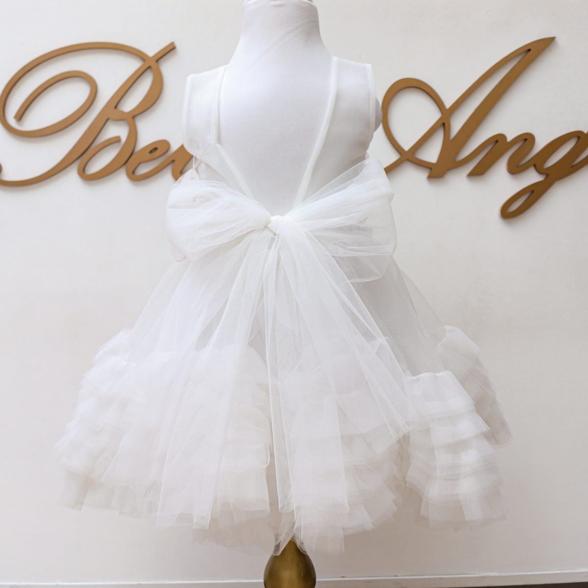 WHITE FLOWER BF CANDY DRESS Մանկական երեկոյան սպիտակ զգեստ BelleAnge