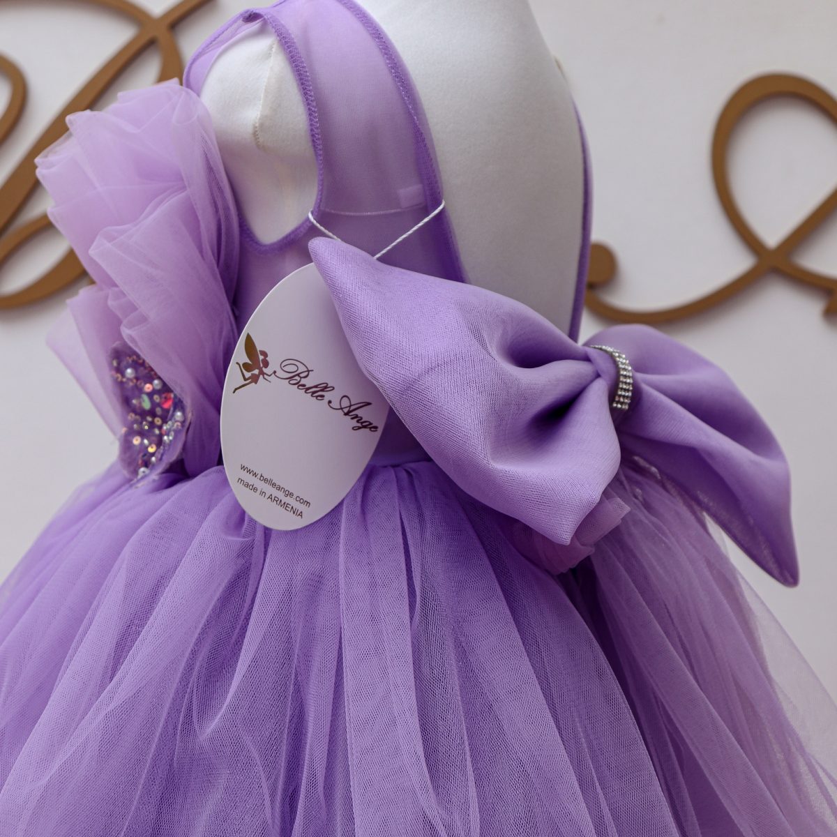 PURPLE SPECIAL PRICE DRESS Մանկական երեկոյան մանուշակագույն զգեստ BelleAnge.