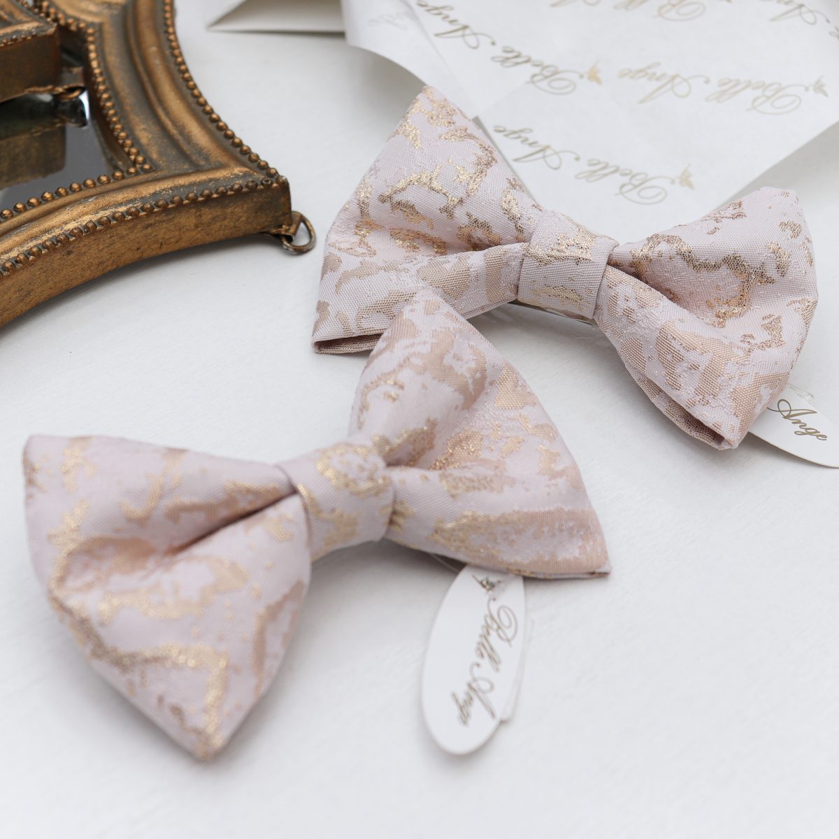 PEACH JACQUARD BOW HC Մանկական վարդագույն մազակալ բանտիկ mankakan vardaguyn bantik mazkal BelleAnge։