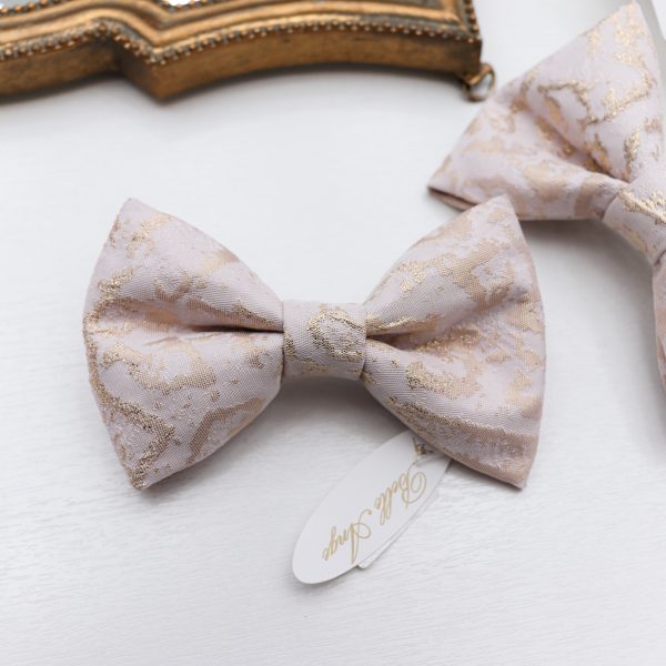 PEACH JACQUARD BOW HC Մանկական վարդագույն մազակալ բանտիկ mankakan vardaguyn bantik mazkal BelleAnge։