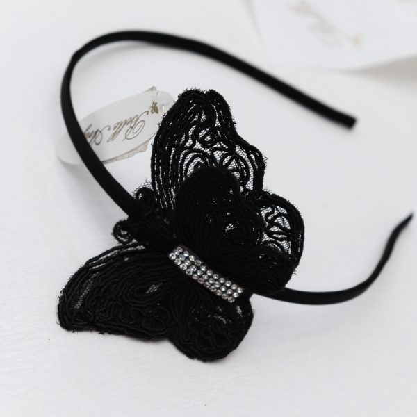 BLACK 1 BUTTERFLIES HB ACCESSORIES Մանկական սև թիթեռով գլխազարդ